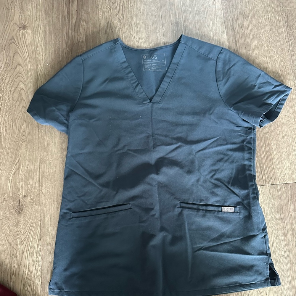 Figs Women's Scrub Top in Dark Harbor